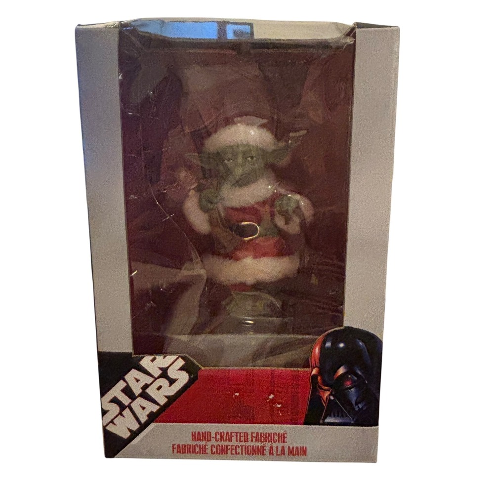 Kurt Adler Star Wars Fabriché Yoda Santa‎ Christmas Ornament Hand Crafted AS IS
